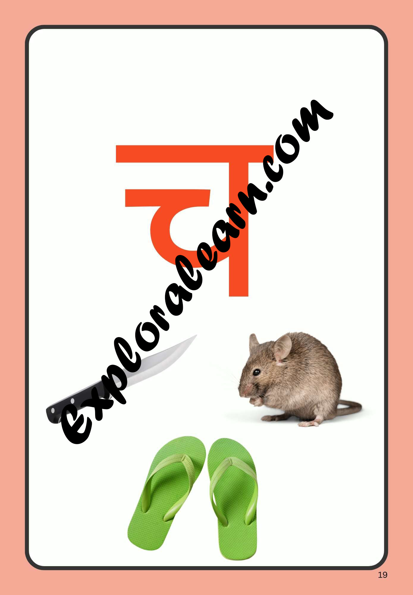 Hindi Flashcard for च