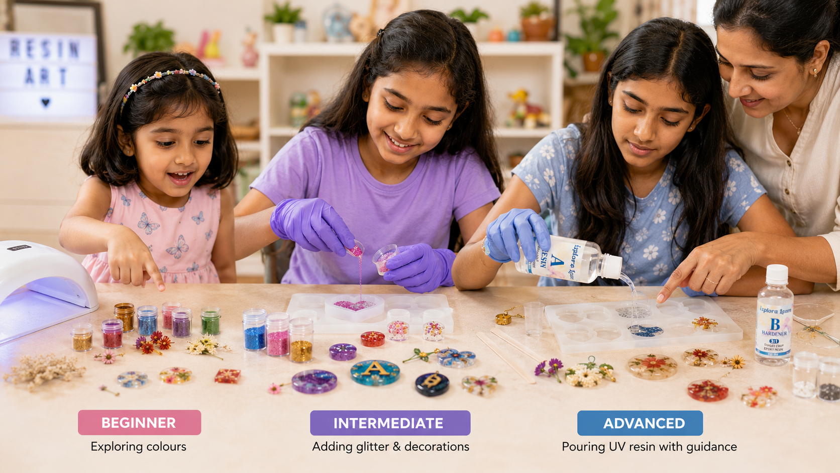 What age can kids do resin art in India