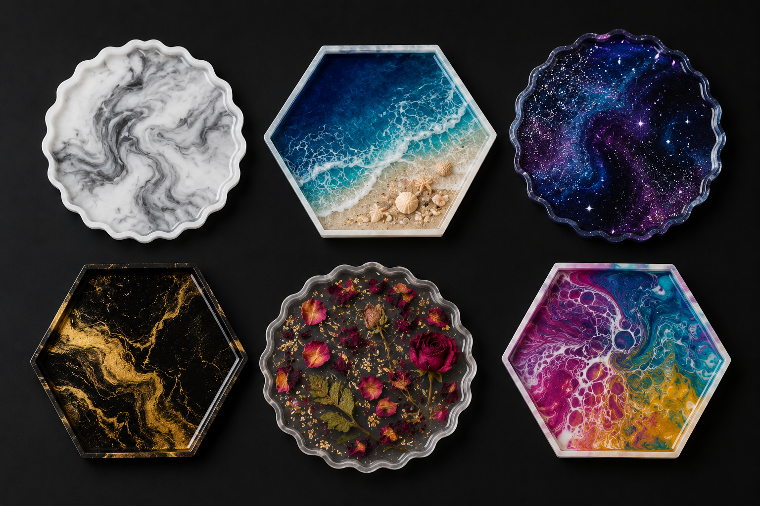 Resin coaster design ideas for beginners India