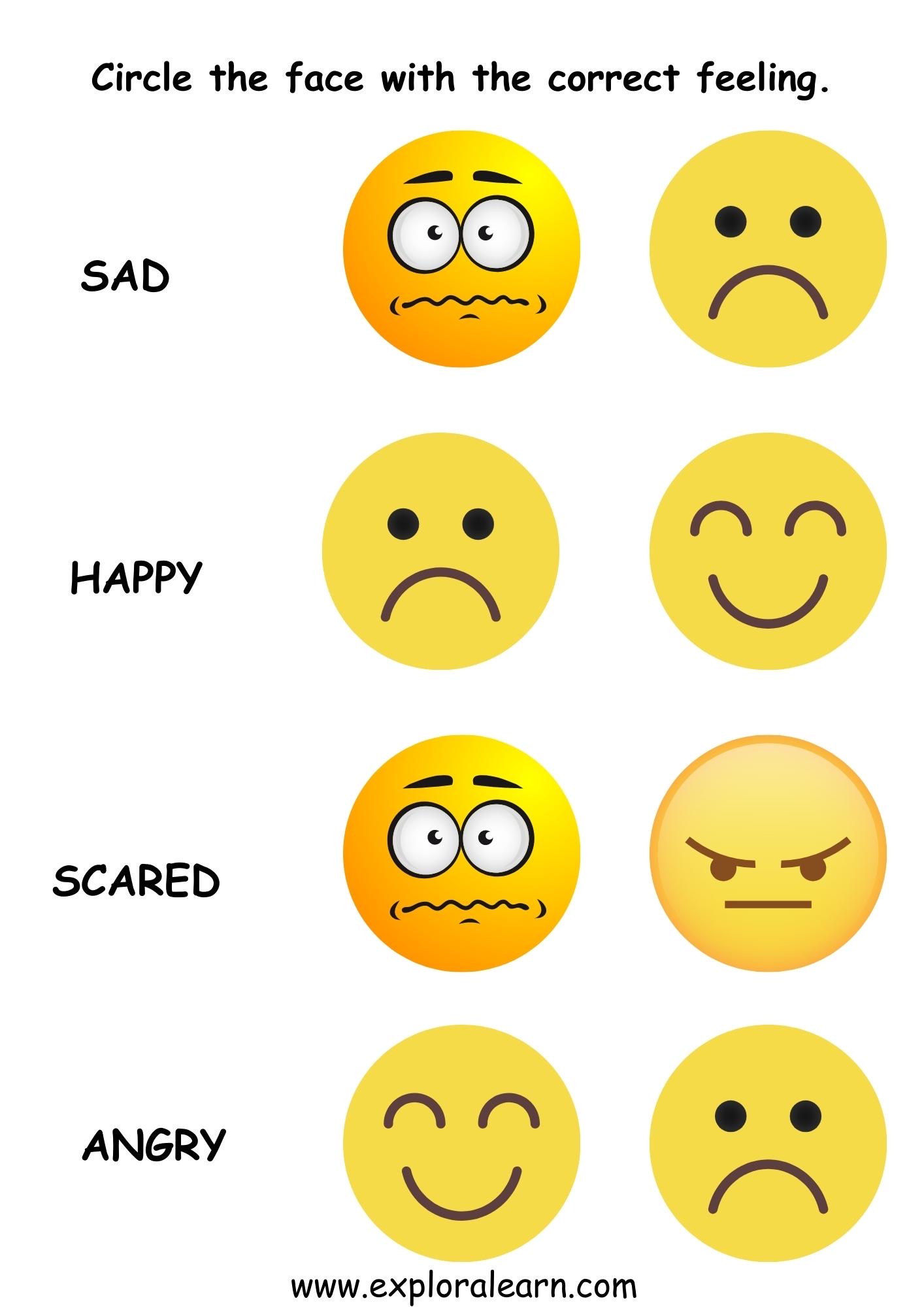 Emotions Worksheets For Children RQRR