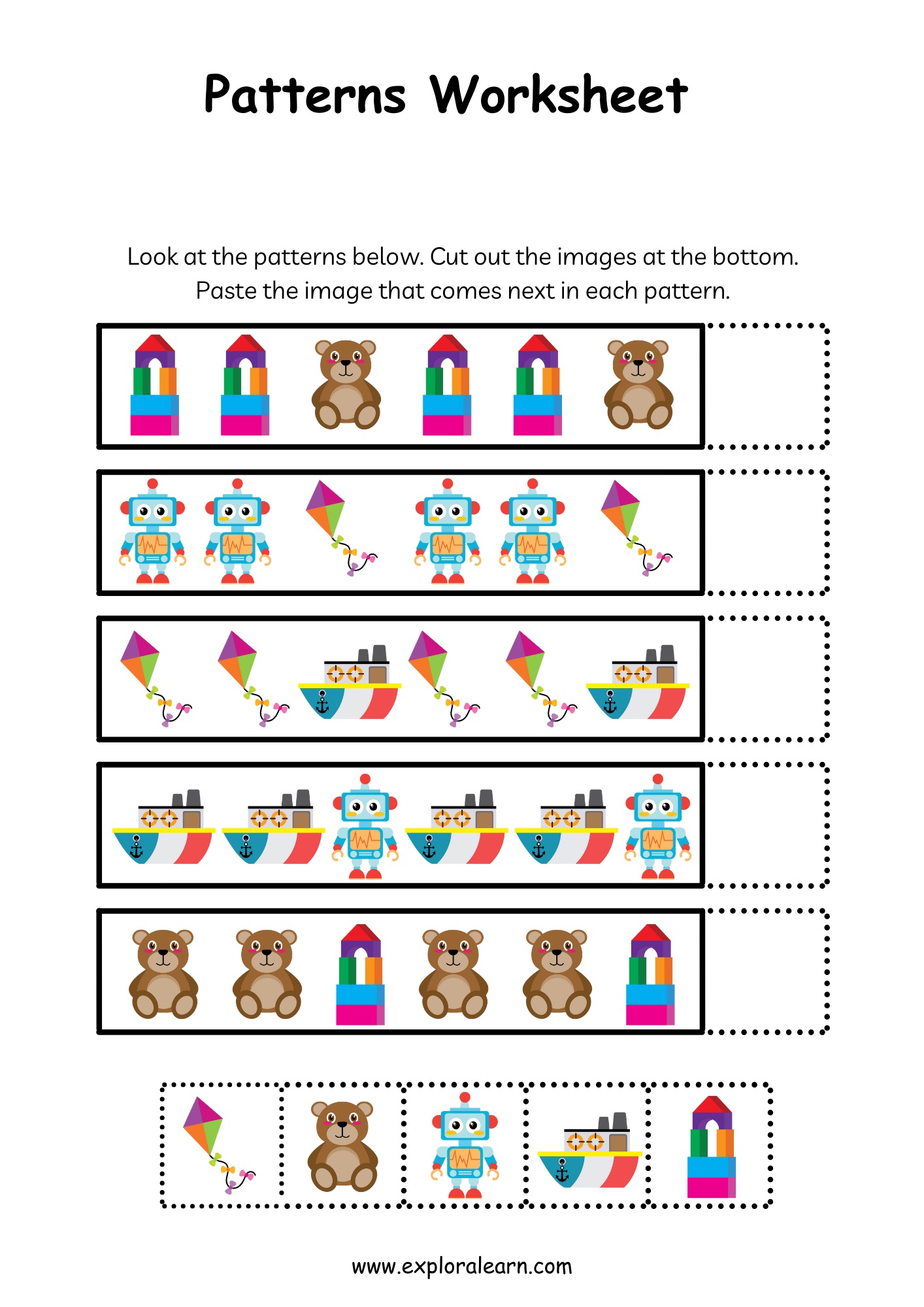 Logical Worksheets Worksheets for Preschool and Kindergarten 2 to 6 ...