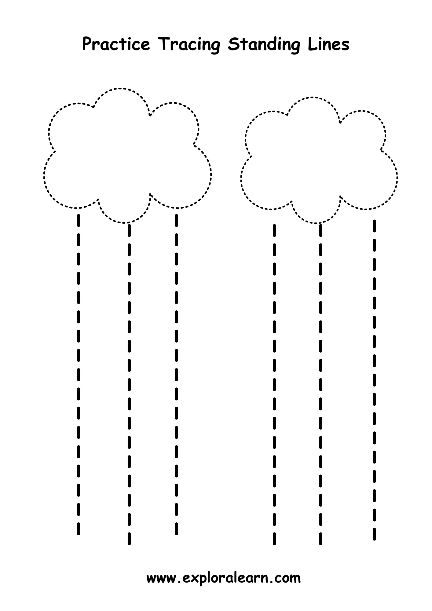 Standing And Sleeping Line Tracing Worksheet For Kindergarten An ...