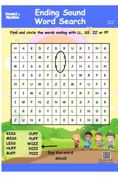 Ending Sound Word Search