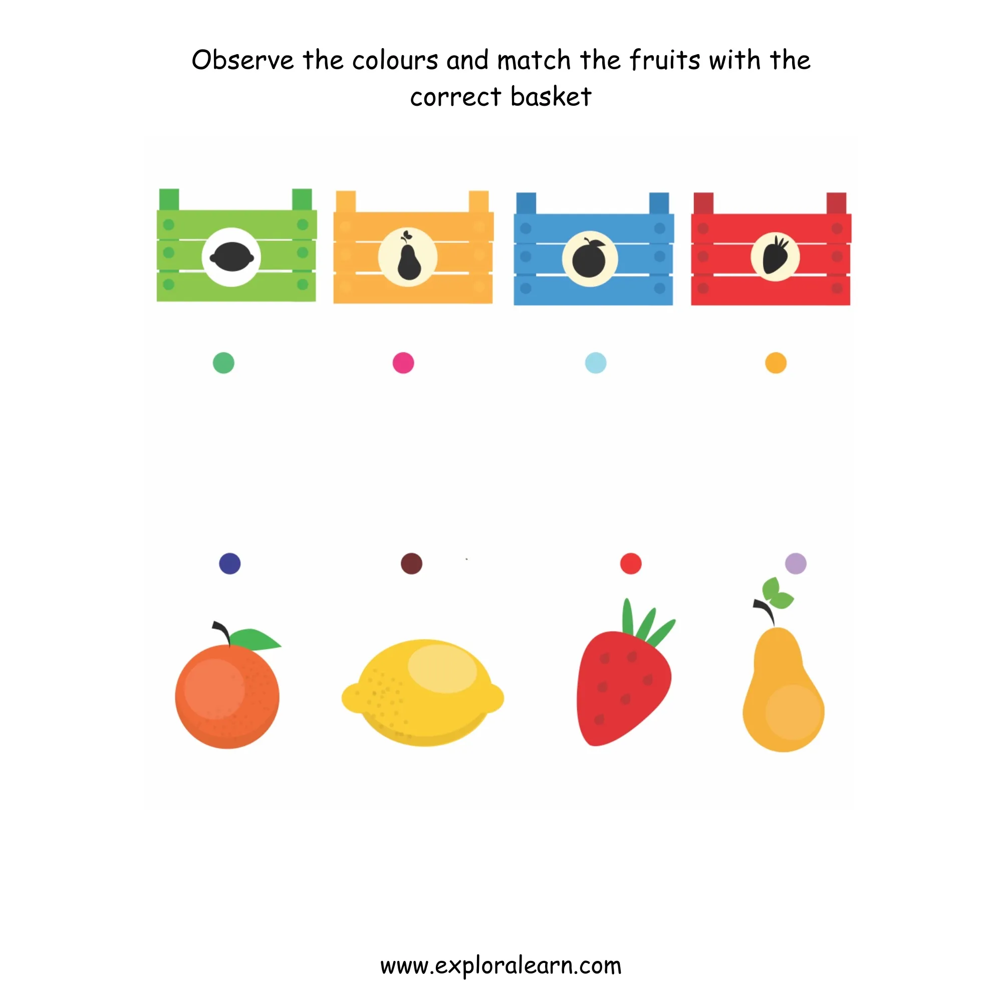 Free Exploralearn Worksheets, colour Identification worksheet