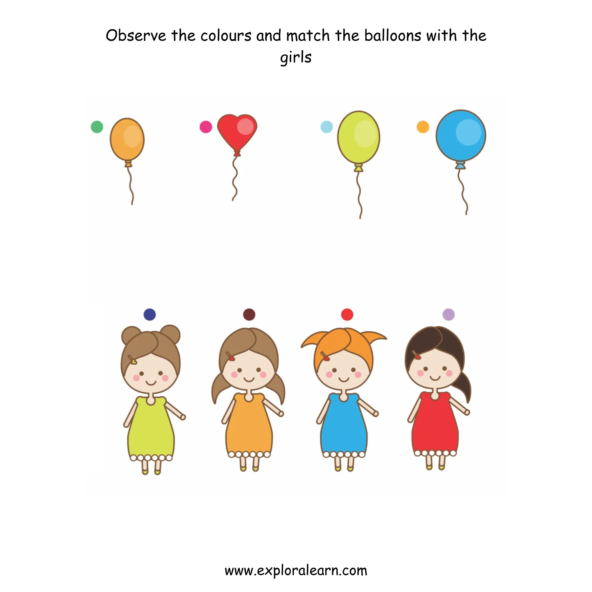 Free Exploralearn Worksheets, colour Identification worksheet