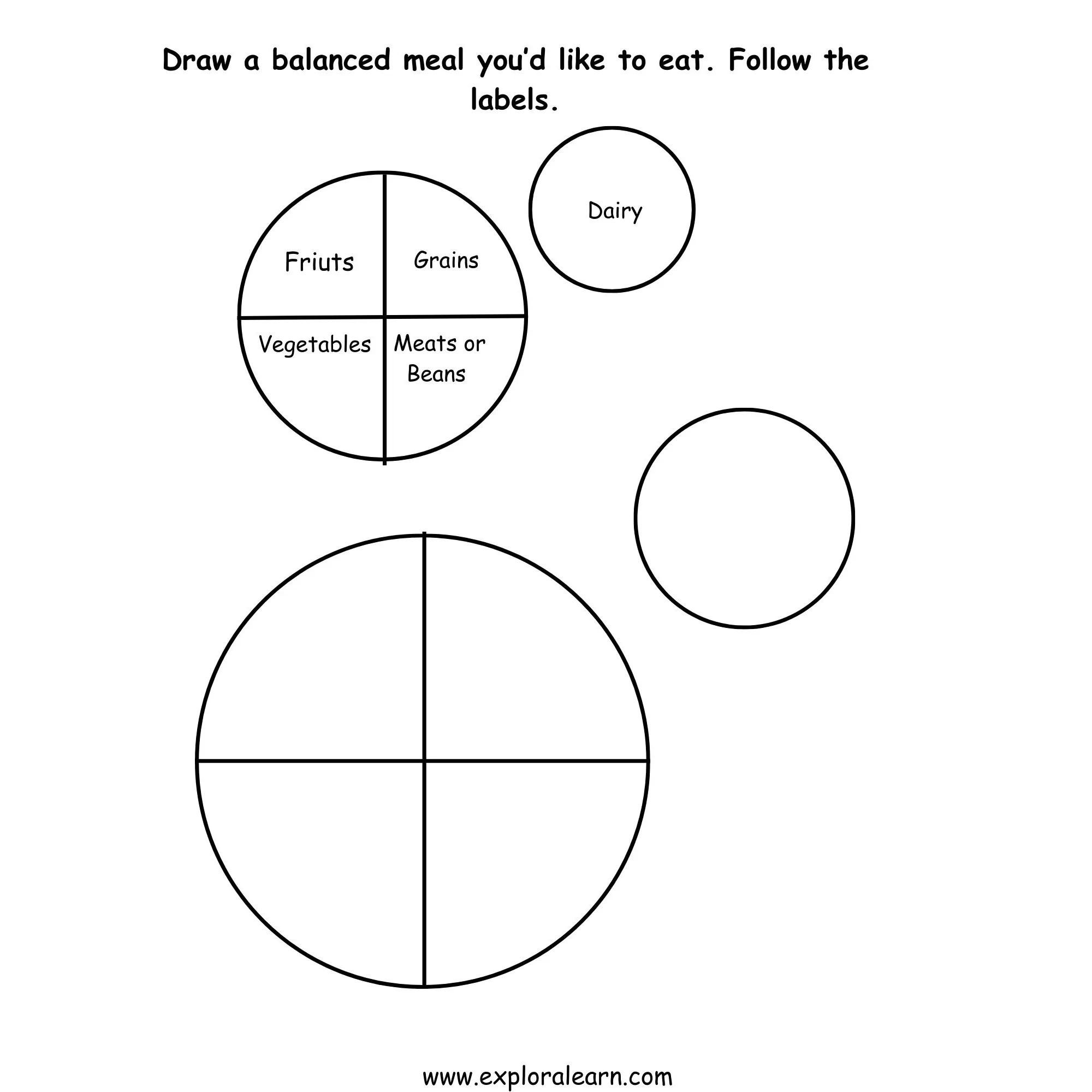Free Exploralearn Worksheets Food Activities