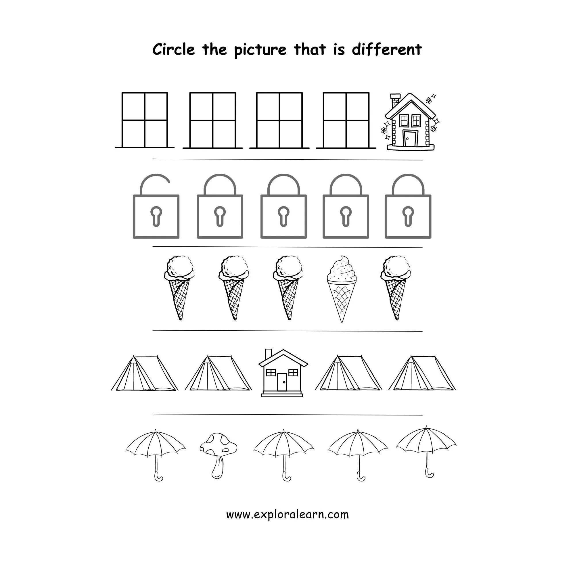 Free Exploralearn Worksheets Comparisons Worksheets Same and Different Free Exploralearn Worksheets Comparisons Worksheets Same and Different