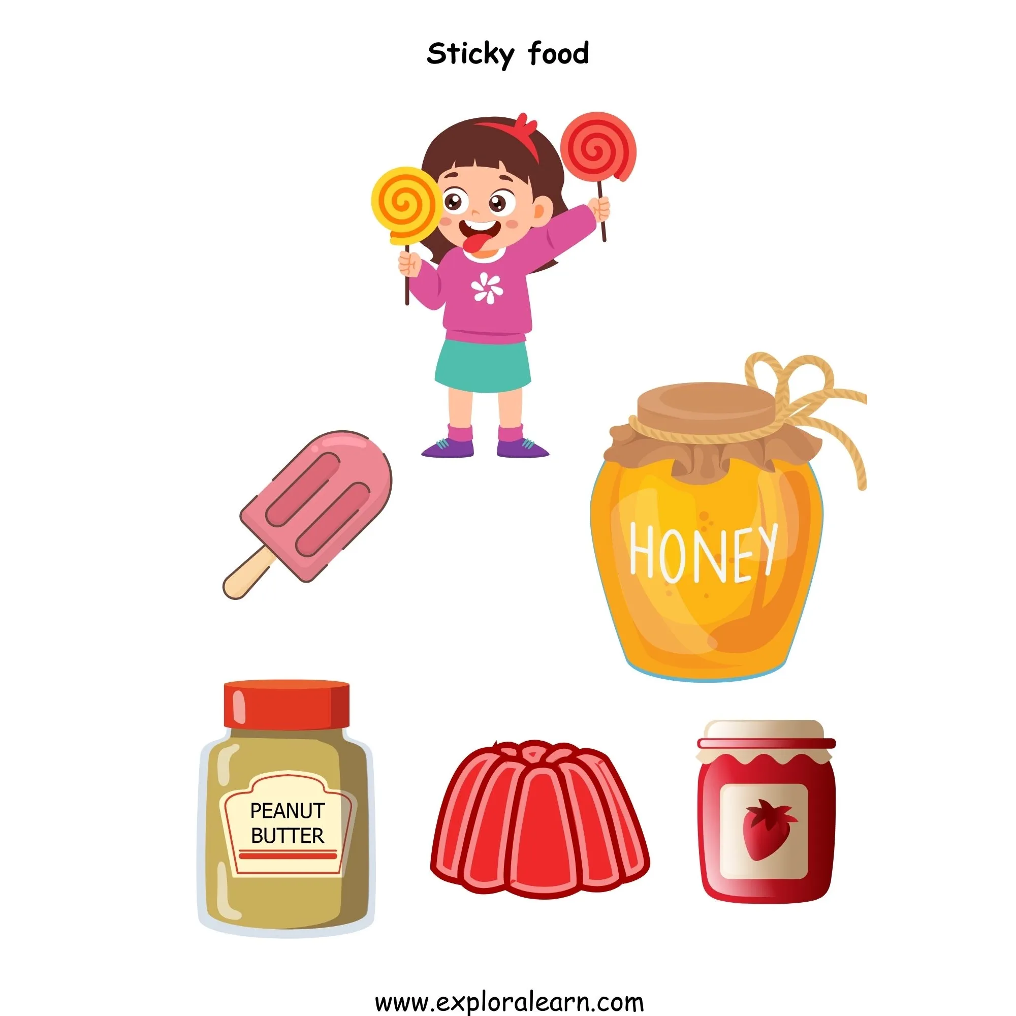 Free Exploralearn Worksheets Types Of Food