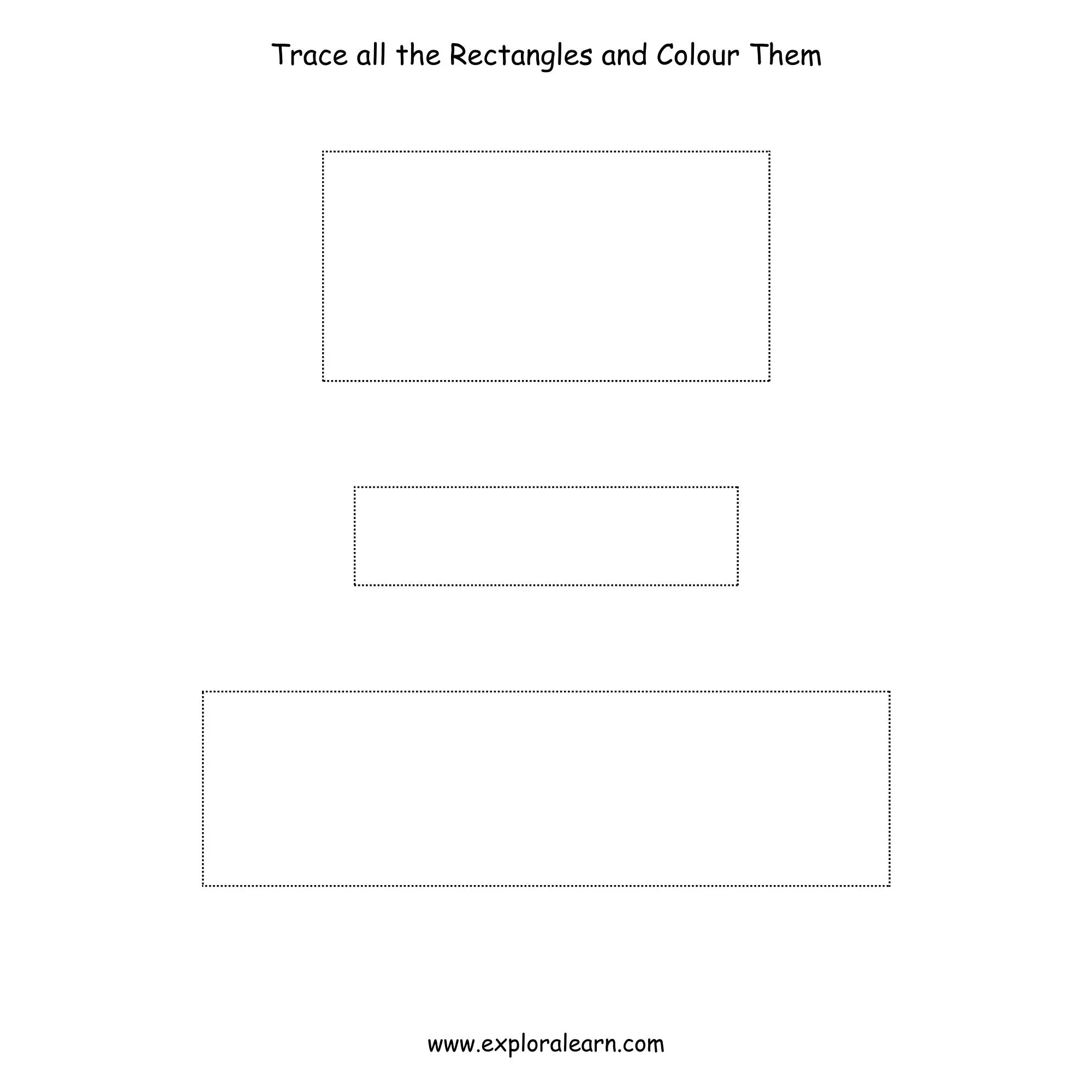 Free Exploralearn Worksheets, Shapes and Colours worksheet