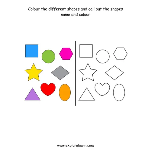 Free Exploralearn Worksheets, colour Identification worksheet