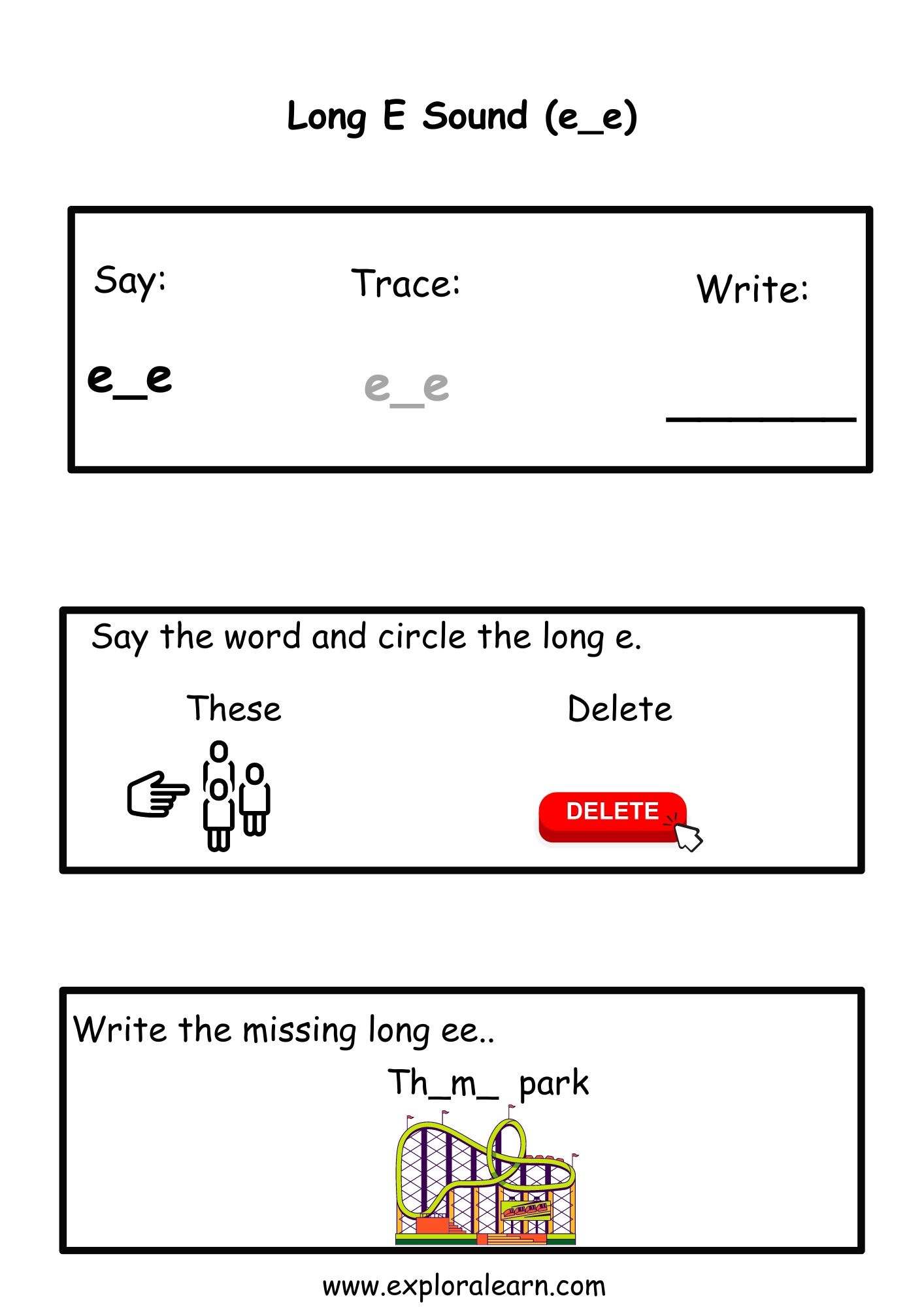 Long Vowel e Sound