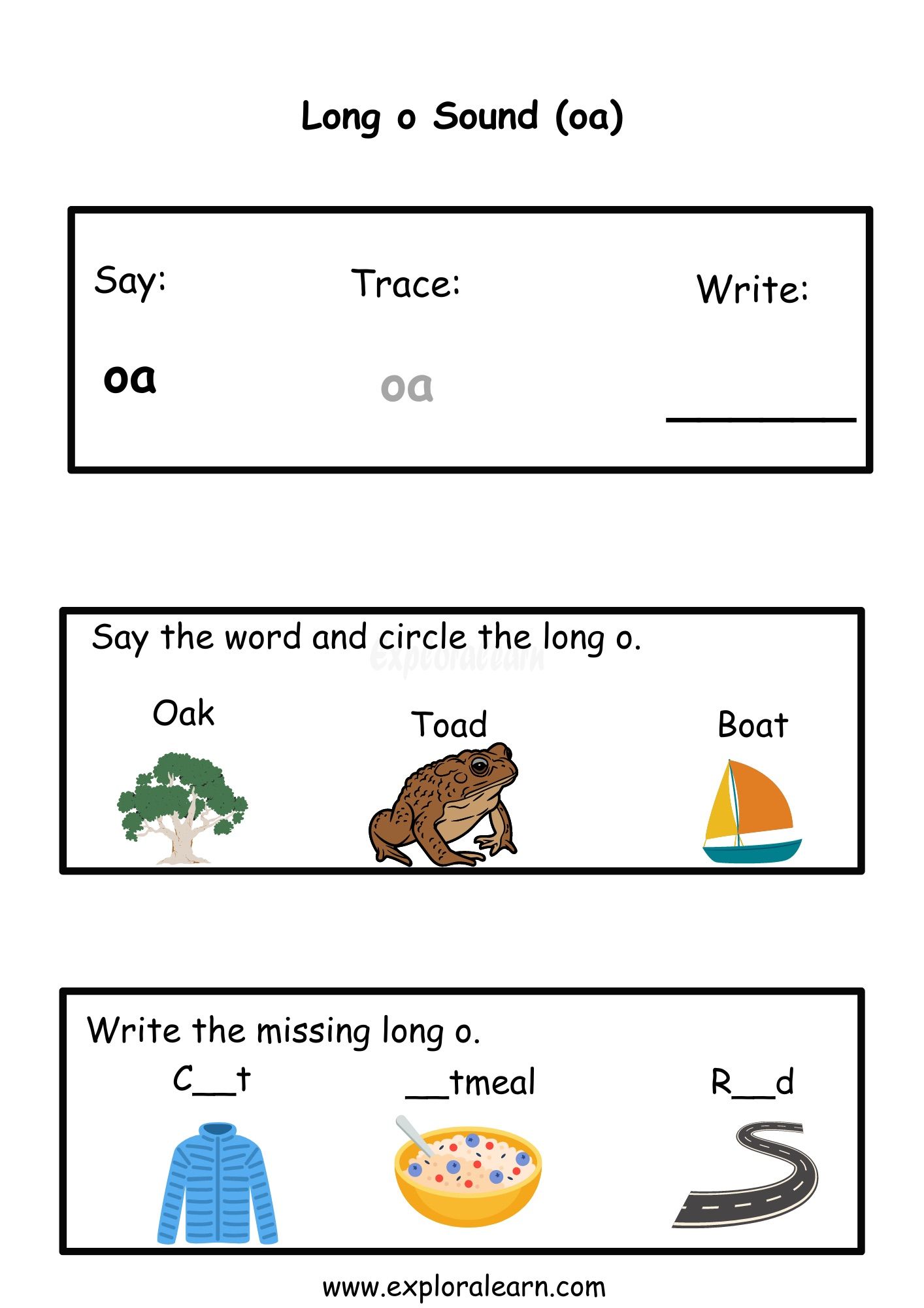 Long vowel o sound