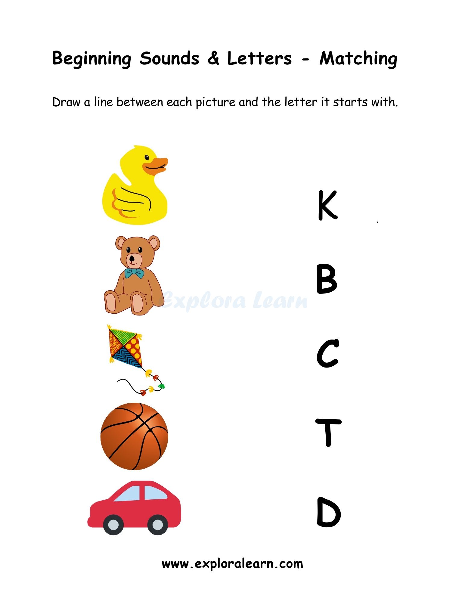 Matching Beginning Sounds With Pictures Worksheets FREE Practice Matching Beginning Sounds With Pictures Worksheets FREE Practice