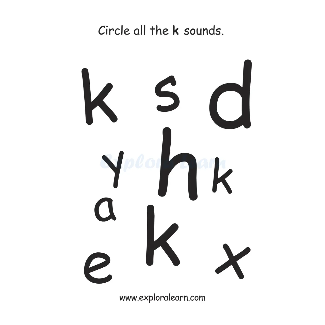 Free Exploralearn Worksheets, beginning sound worksheet