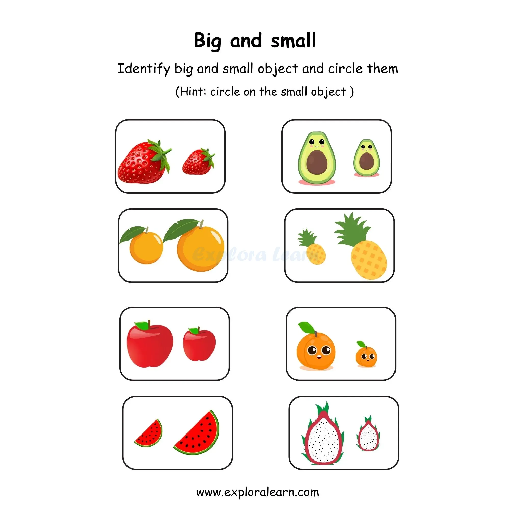 Big and Small Musical Instruments Sorting Activity