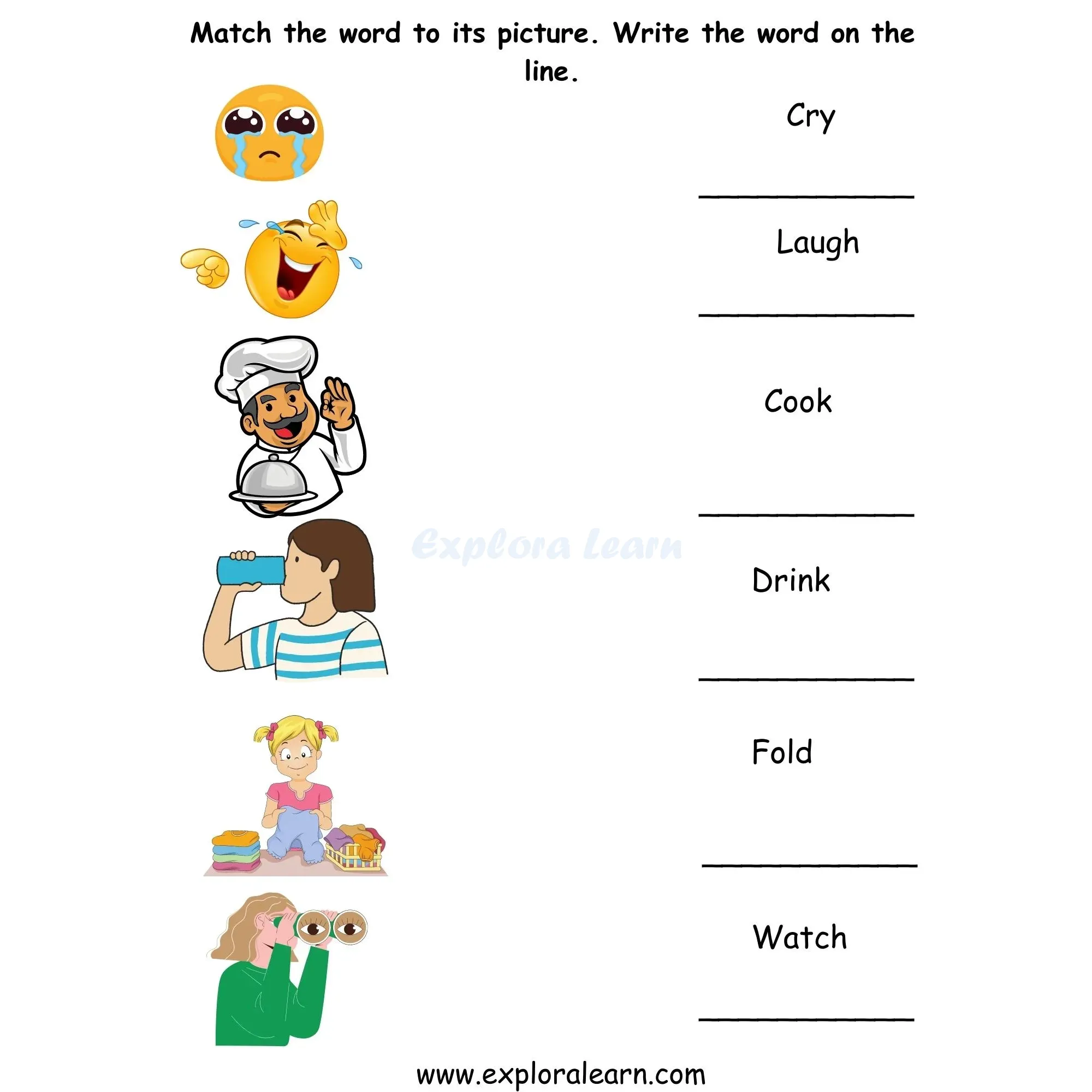 Free Exploralearn Worksheets, Words and Vocabulary,Identify the Common ...