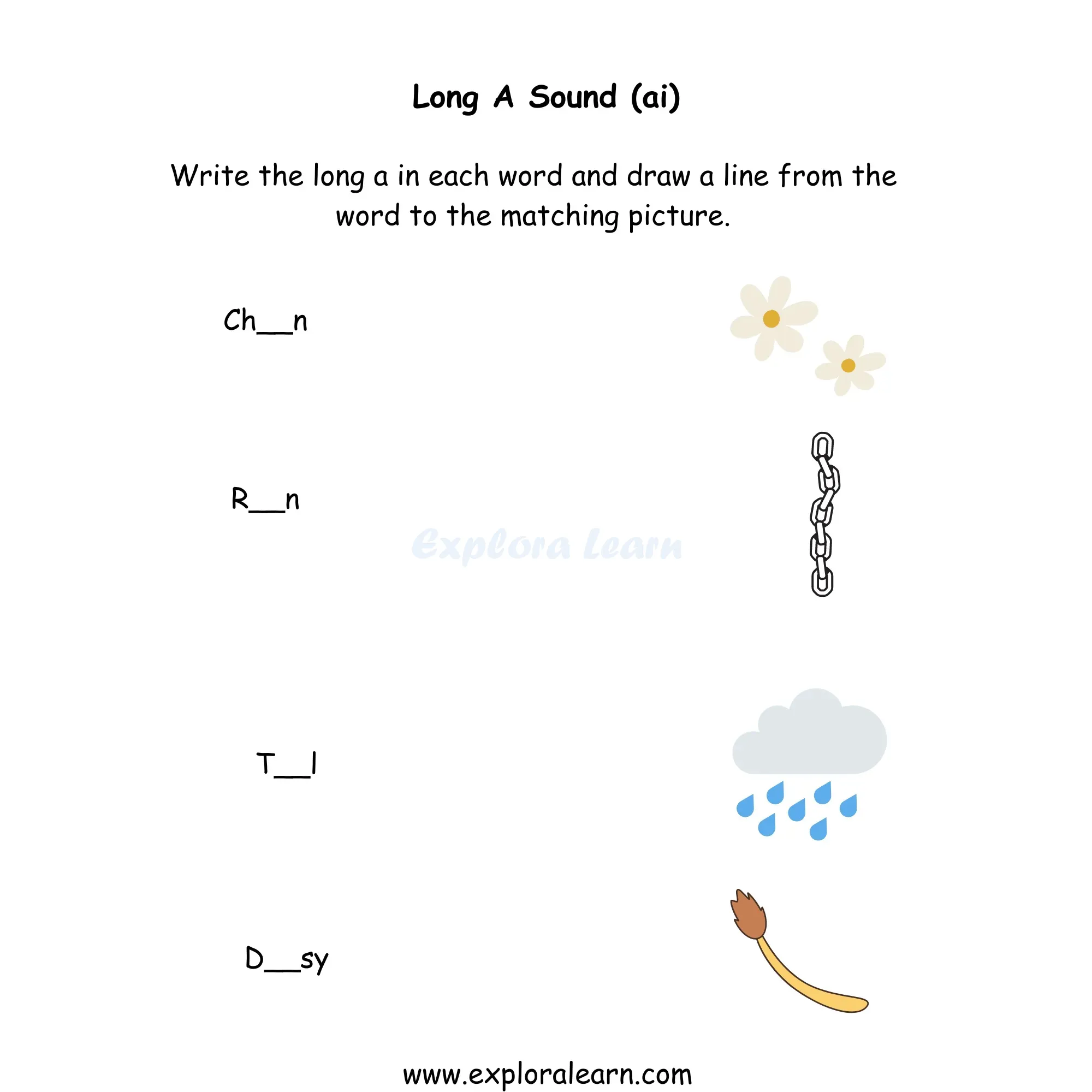 Free Exploralearn Worksheets, Short Vowel Practice Worksheet