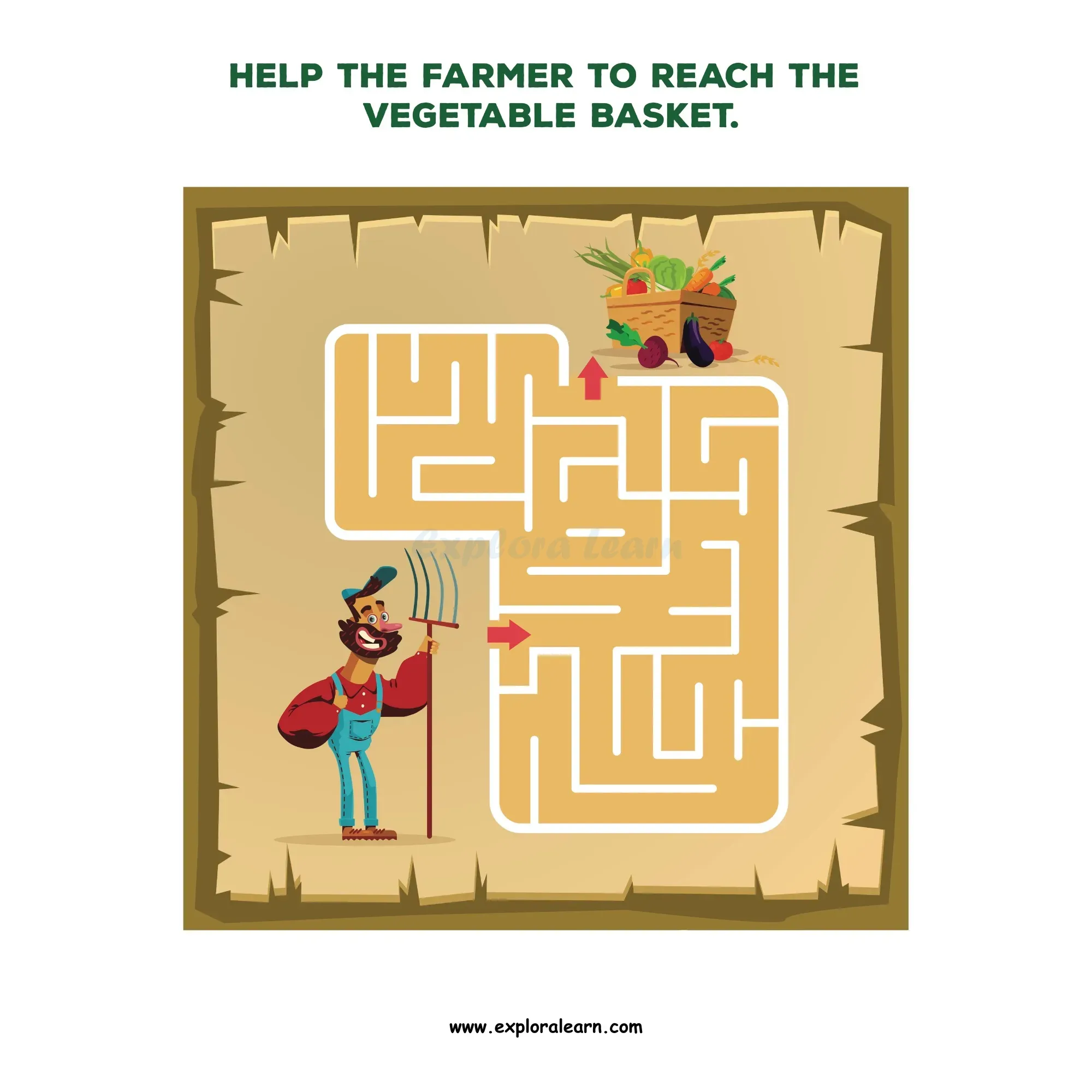 Free Exploralearn Worksheets, Logical Worksheets,Mazes Level 2