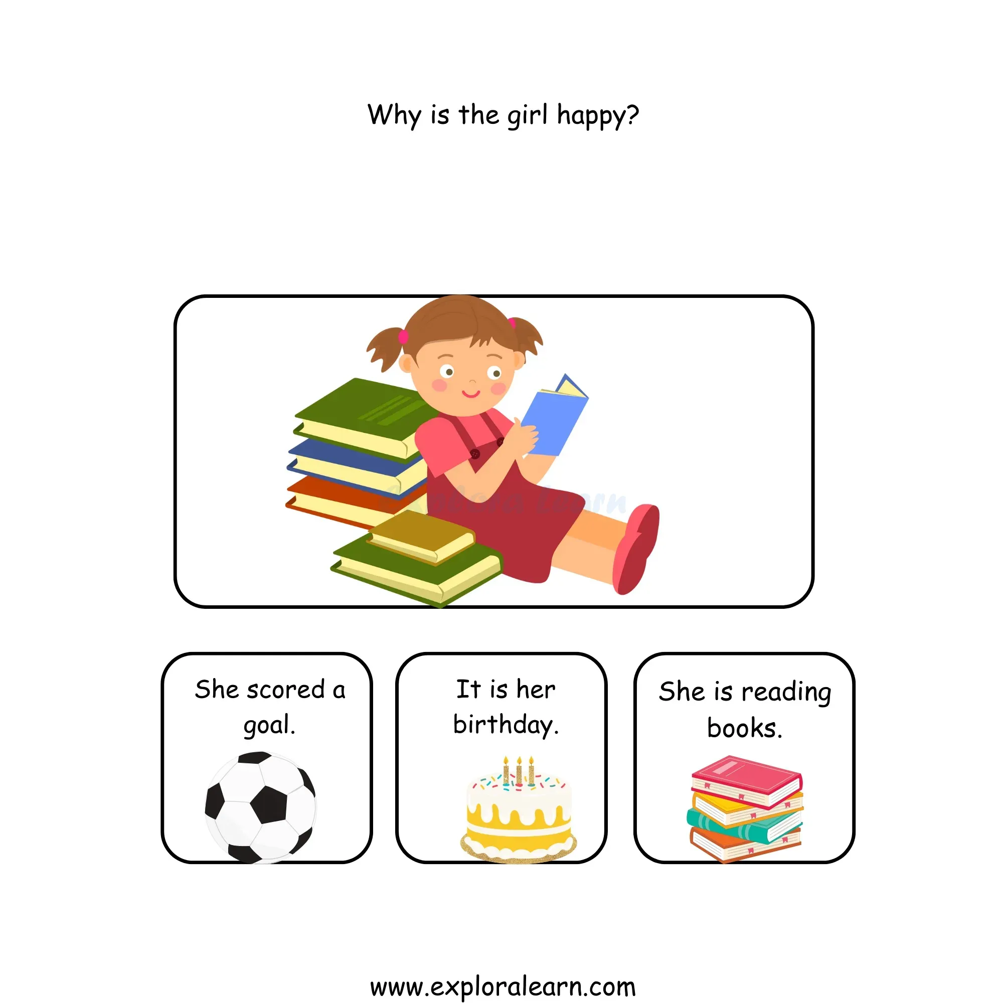 Free Exploralearn Worksheets, Reading Workheets,Picture Comprehension