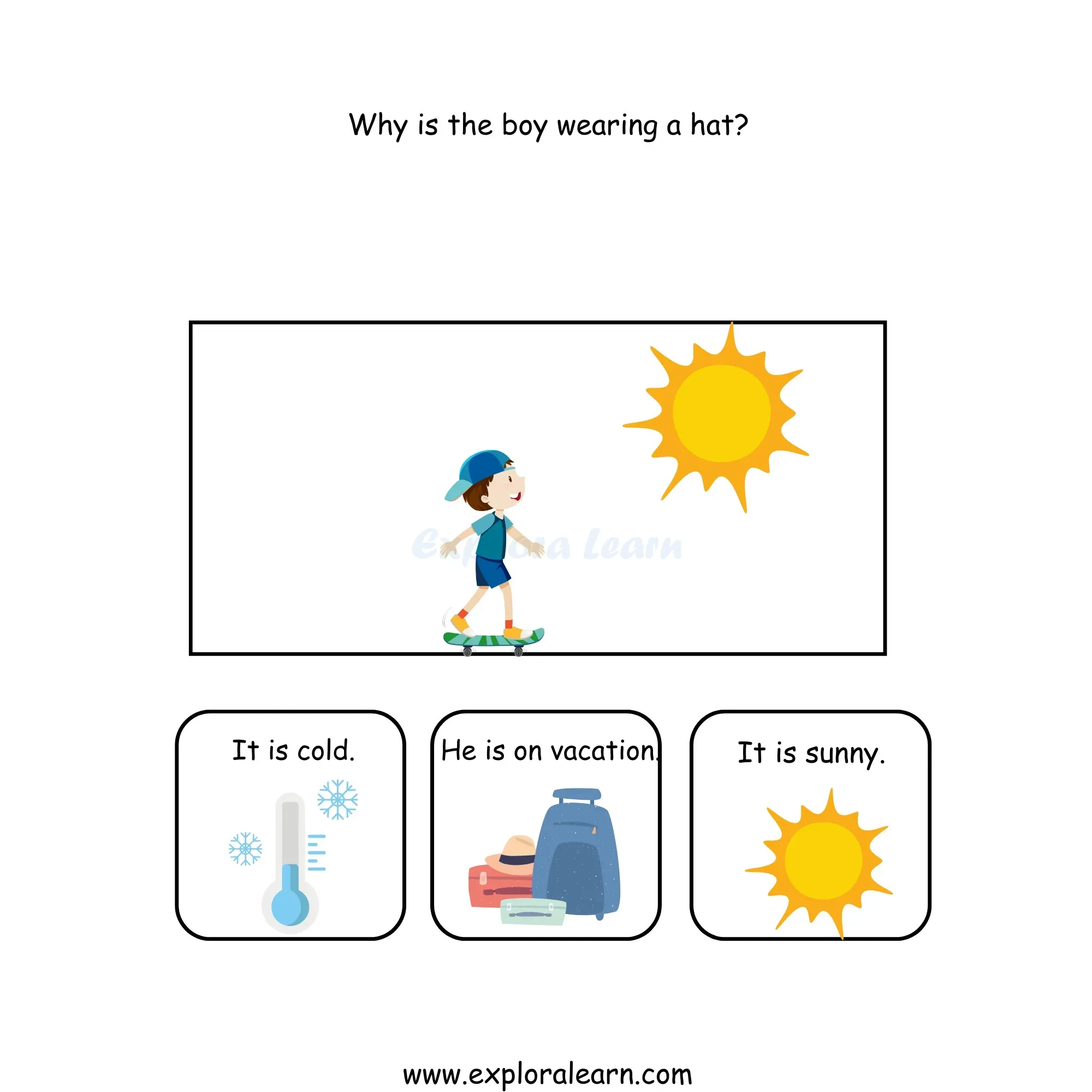 Free Exploralearn Worksheets, Reading Workheets,Picture Comprehension