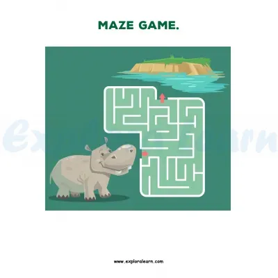 Free Exploralearn Worksheets, Logical Worksheets,Mazes Level 2