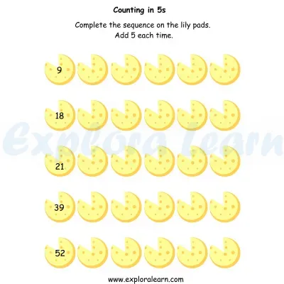 Free Exploralearn Worksheets Free Maths Worksheet Maths Skip Counting ...
