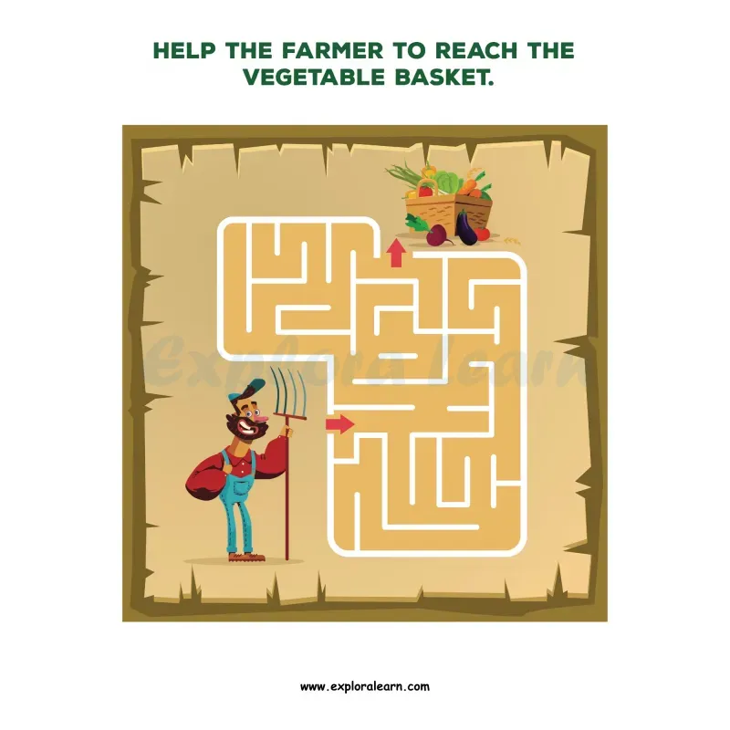 Free Exploralearn Worksheets, Logical Worksheets,Mazes Level 2