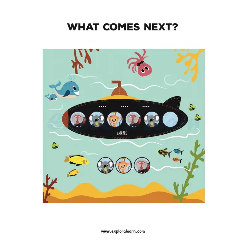 Free Exploralearn Worksheets, Logical Worksheets,Patterns Level 2