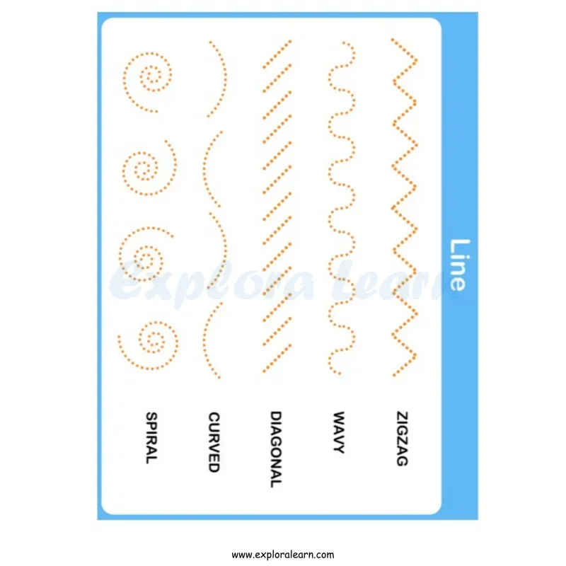 Free Exploralearn Worksheets, Mix Lines Practice worksheet.