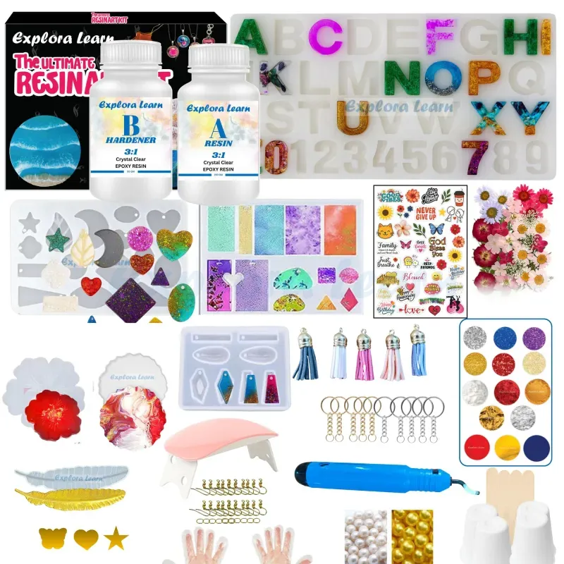 Materials needed for resin jewellery making