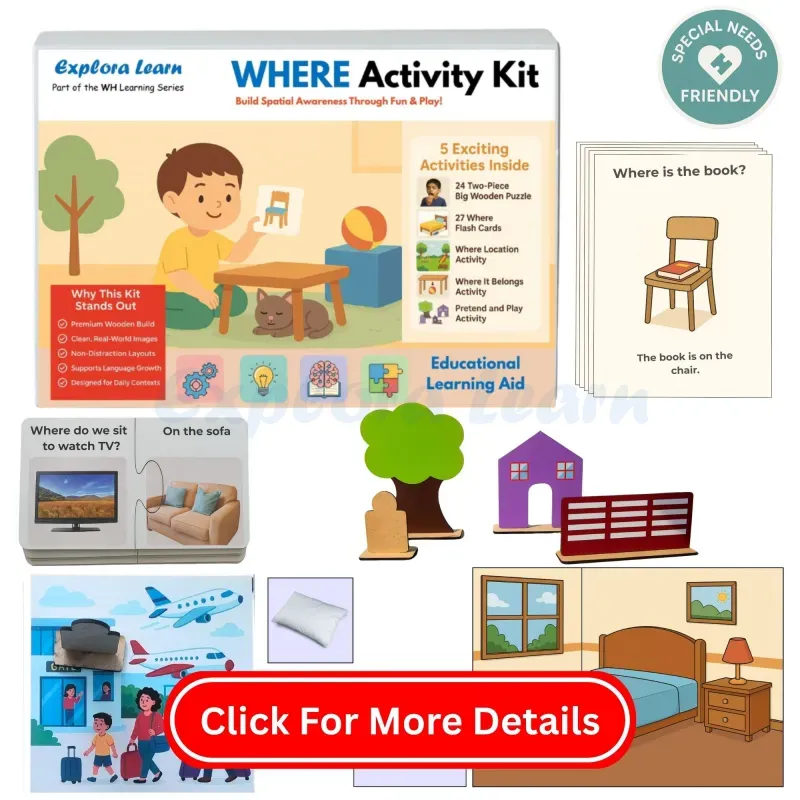 Exploralearn WHERE Box – Location & Spatial Skills Autism Kit (2–6 Yrs)