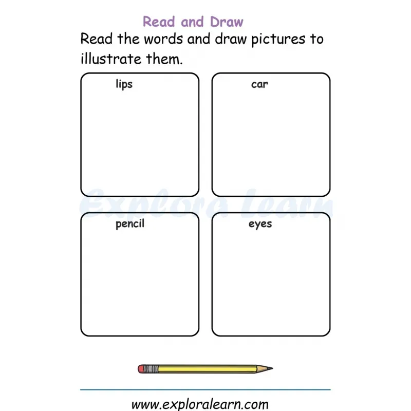 Free Exploralearn Worksheets, CVC Practice Worksheet